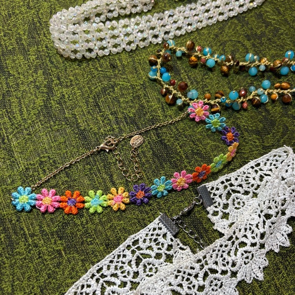 Choker Necklace bundle lot of colorful chokers jewelry set - Picture 4 of 7